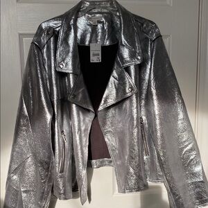 Silver Metallic Jacket Size 26/28